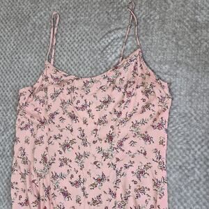 Wonderly Floral Maxi Dress Pink Boho Double Slit Beachy Flowy Whimsy Fairy Large